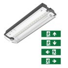 Fekete vészvilágítás piktogramokkal, Pedram, 3W, 6500K LED, IP66