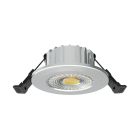 Ezüst színű alumínium mennyezeti lámpa, Hobie, 6W, fehér kapcsológombos LED, IP65