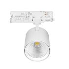 Fehér 3 fázisú sínrendszerű alumínium spotlámpa, Jeska, 10W/20W/30W, fehér kapcsolóüzemű LED