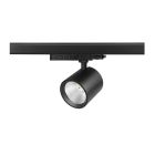 Fekete, 3 fázisú sínrendszerű alumínium spotlámpa, Jeska, 10W/20W/30W, fehér kapcsolóüzemű LED