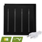 Fekete fényreflexes LED panel 60x60 - 30W - fehér kapcsolóval - szabályozható - UGR <16