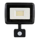 Alumínium reflektor érzékelővel fekete, Miro, 30 W, 3000 K LED, IP65