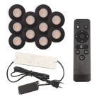 Alumínium terasz beépíthető spotlámpa fekete, Dico, 3 W, 2700 K LED, IP65, távirányítóval