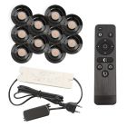 Alumínium terasz beépíthető spotlámpa fekete, Rona, 3 W, 2700 K LED, IP44, távirányítóval