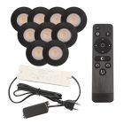 Alumínium terasz beépíthető spotlámpa fekete, Dico, 3 W, 2700 K LED, IP65, távirányítóval