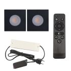 Alumínium terasz beépíthető spotlámpa fekete, Dico, 6 W, 2700 K LED, IP65, távirányítóval