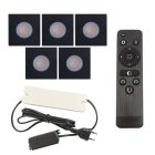 Alumínium terasz beépíthető spotlámpa fekete, Dico, 15 W, 2700 K LED, IP65, távirányítóval