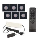 Alumínium terasz beépíthető spotlámpa fekete, Dico, 18 W, 2700 K LED, IP65, távirányítóval