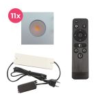 Alumínium terasz beépíthető spotlámpa króm, Dico, 33 W, 2700 K LED, IP65, távirányítóval