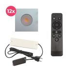 Alumínium terasz beépíthető spotlámpa króm, Dico, 36 W, 2700 K LED, IP65, távirányítóval