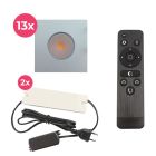 Alumínium terasz beépíthető spotlámpa króm, Dico, 39 W, 2700 K LED, IP65, távirányítóval