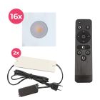 Alumínium terasz beépíthető spotlámpa fehér, Dico, 48 W, 2700 K LED, IP65, távirányítóval