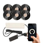 Alumínium terasz beépíthető spotlámpa fekete, Rona, 3 W, 2700 K LED, IP44