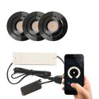 Alumínium terasz beépíthető spotlámpa fekete, Rona, 3 W, 2700 K LED, IP44