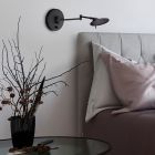 Fekete fém fali lámpa, Sinbad, 8 W, 3000 K LED