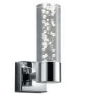 Króm műanyag fali lámpa, Delfina, 3,1 W, 3000 K LED, IP44
