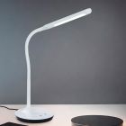 Fehér műanyag íróasztal lámpa, Yanis, 5 W, melegtől hidegig állítható fehér LED, kapcsolóval