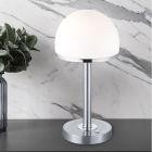 Nikkel fém asztali lámpa, Willem, 4 W, 3000 K LED, kapcsolóval