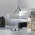 Nikkel üveg asztali lámpa, Laysha, 4,7 W, 3000 K LED, kapcsolóval