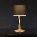 Arany fém asztali lámpa, Ramten, 3 W, 3000 K LED, húzókapcsolóval