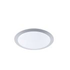 Ezüst műanyag plafon lámpa, Ramsgate, 9 W, 3000 K LED
