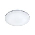 Króm műanyag fürdőszoba mennyezeti lámpa, Brunella, 18 W, 3000 K LED, IP44