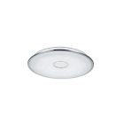 Króm üveg plafon lámpa, Yailee, 100 W, melegtől hidegig állítható fehér LED, távirányítóval