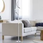 Nikkel műanyag állólámpa, Aby, 11 W, 3000 K LED, kosketushimmentimellä