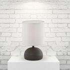 Kerámia asztali lámpa barna, Yeraz, kapcsolóval