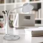Fehér műanyag asztali lámpa, Nano, 3,2 W, 3000 K LED, kapcsolóval