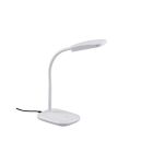Fehér műanyag íróasztal lámpa, Charlot, 3,5 W, 3000 K LED, kapcsolóval