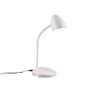 Fehér műanyag íróasztal lámpa, Maribo, 4 W, 3000 K LED, kosketushimmentimellä