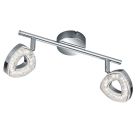 Króm műanyag fali lámpa, Vayannah, 4,5 W, 3000 K LED