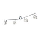 Króm műanyag fali lámpa, Vayannah, 4,5 W, 3000 K LED