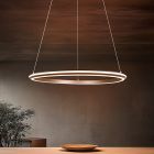 Barna fém függőlámpa, Jiry, 48 W, white switch LED, 3 fokozatban szabályozható