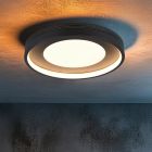 Fekete műanyag plafon lámpa, Flory, 36 W, 3000 K LED