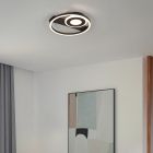 Fekete fém plafon lámpa, Jantuano, 22 W, 3000 K LED