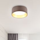 Taupe szövet plafon lámpa, Erdi, 12 W, 3000 K LED