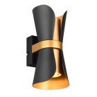 Fekete fém fali lámpa, Suad