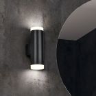 Fekete műanyag fürdőszoba fali lámpa, Spjald, 4 W, 3000 K LED, IP44