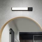 Fekete műanyag fürdőszoba fali lámpa, Bernou, 8 W, 3000 K LED, IP44