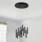 Fekete fém függőlámpa, Jessamy, 2,5 W, 3000 K LED