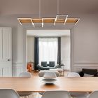Barna fa függőlámpa, Justian, 42 W, 3000 K LED, 3 fokozatban szabályozható