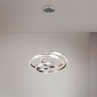 Nikkel fém függőlámpa étkezőasztal fölé, Elyse, 60 W, white switch LED