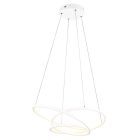 Fehér fém függőlámpa, Teodore, 34 W, white switch LED, 3 fokozatban szabályozható