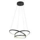 Fekete fém függőlámpa, Teodore, 34 W, white switch LED, 3 fokozatban szabályozható