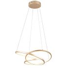 Arany fém függőlámpa, Teodore, 34 W, white switch LED, 3 fokozatban szabályozható