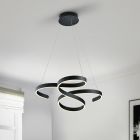 Antracit fém függőlámpa, Davu, 52 W, 3000 K LED