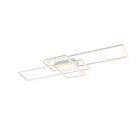 Fehér fém plafon lámpa, Retan, 60 W, melegtől hidegig állítható fehér LED, távirányítóval