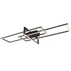Fekete fém plafon lámpa, Hatun, 34 W, 3000 K LED